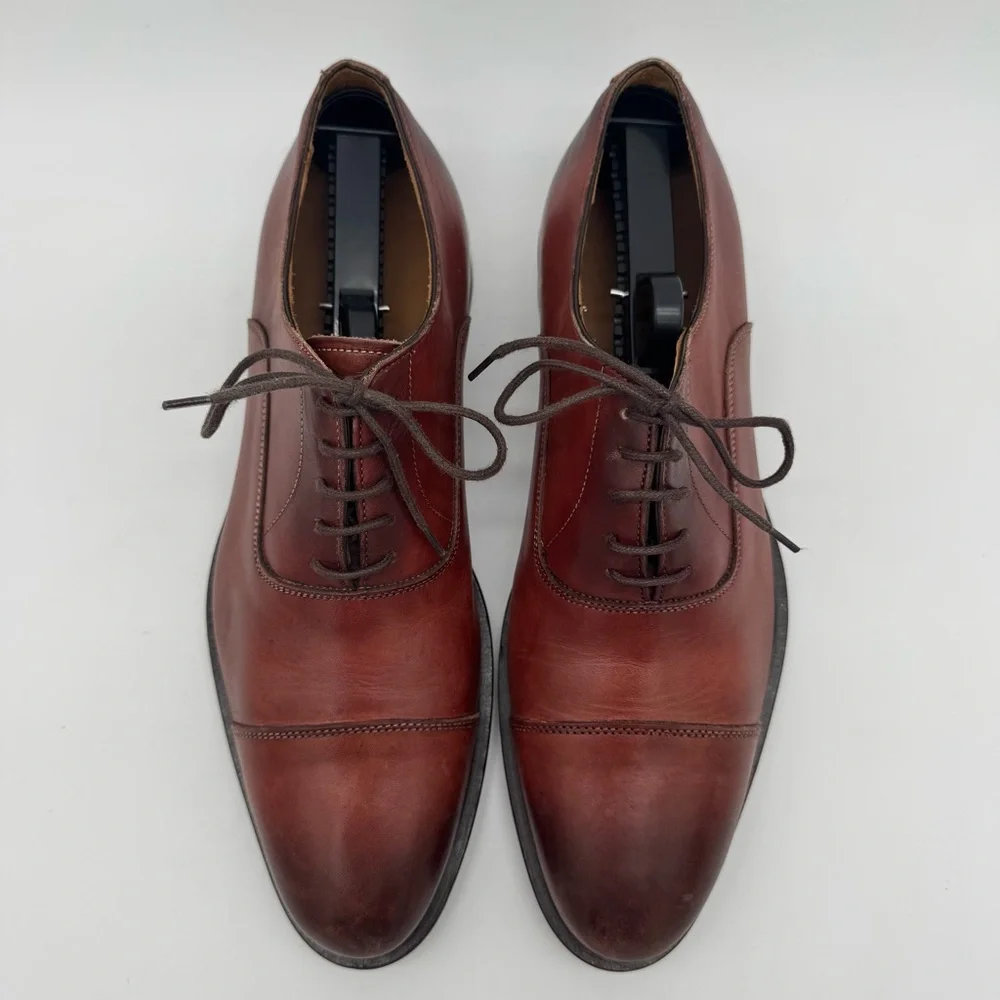 To Boot New York Dover Brown Leather Lace Up Cap Toe Oxford Size 8 M